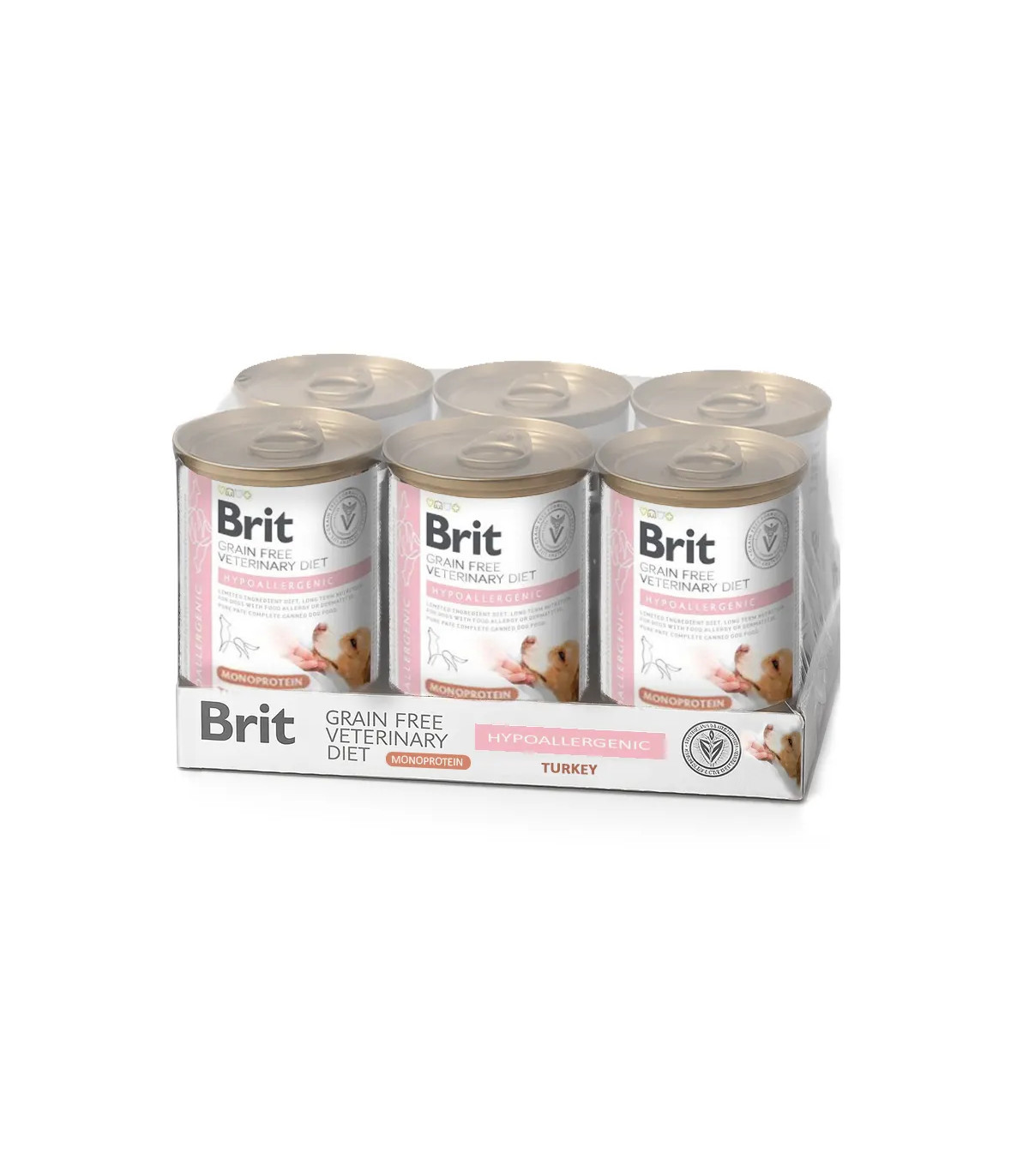 Brit VD Perro Hypoalergénico Monoproteico Pavo Húmedo 6x400gr
